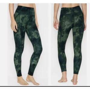 Victorias Secret Workout Leggings Size 16 Tie Dye Green Blue Athletic Crop